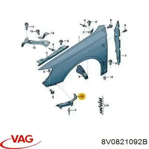  VAG 8V0821092B ціна, від 27.19 USD