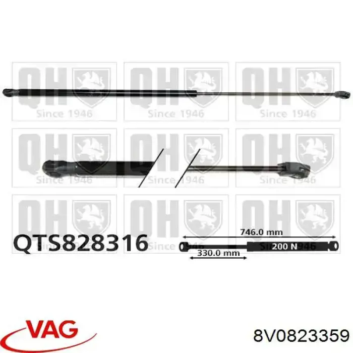 Амортизатор капота газовий Kamoka 7091008 ціна, від 12.67 USD