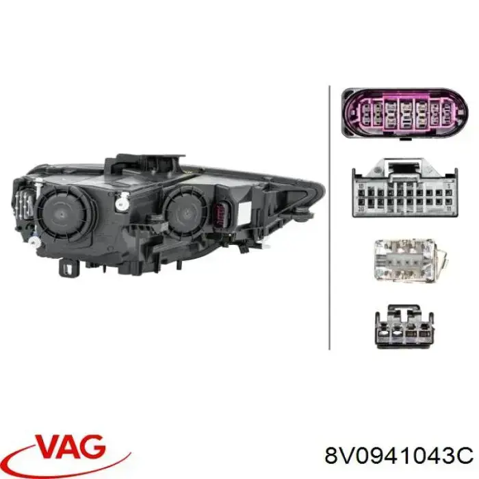 Купити 8V0941043C VAG Основна фара в зборі ліва