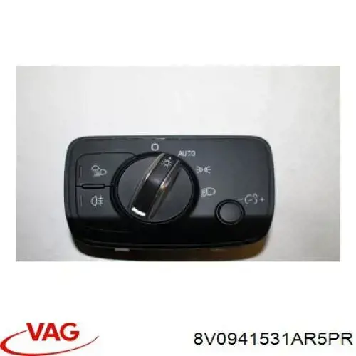 Купити 8V0941531AR5PR VAG Перемикач світла фар, на "торпеді"
