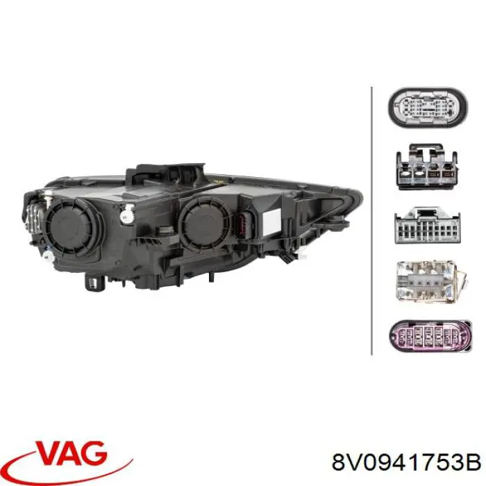 Купити 8V0941753 VAG Основна фара в зборі ліва
