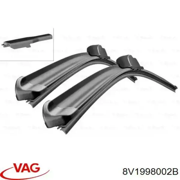 Щітка-двірник лобового скла, комплект з 2-х шт. VAG 8V1998002B ціна, від 26.09 USD