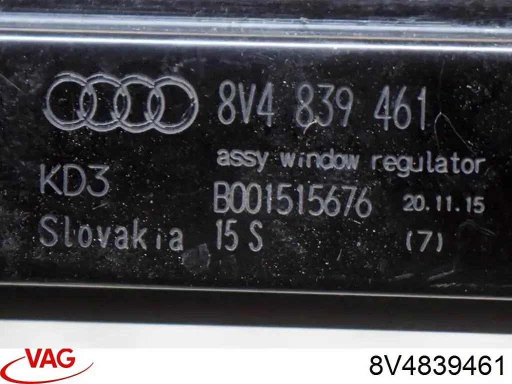  Механізм склопідіймача двері задньої, лівої Audi A3 