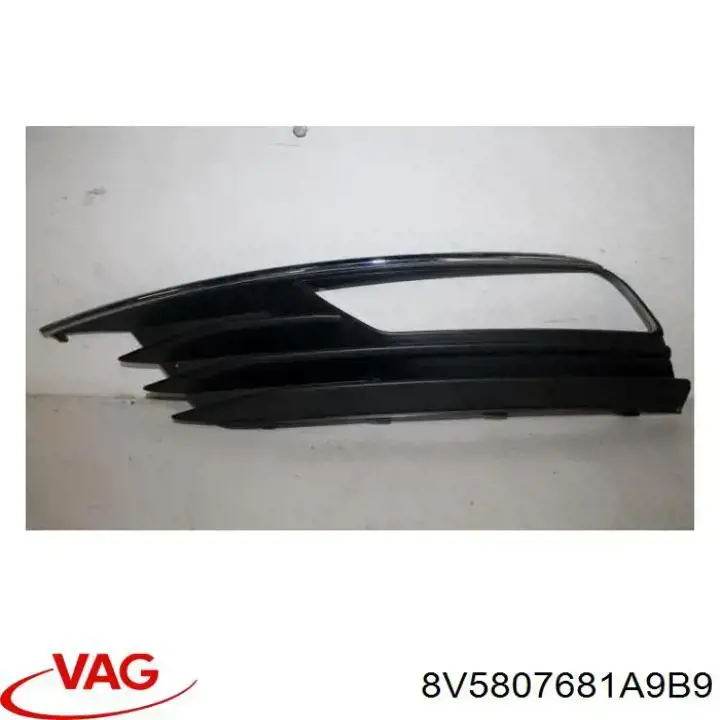 8V5807681A9B9 VAG Решітка переднього бампера, ліва