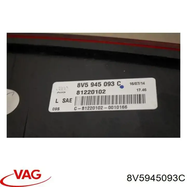 Стоп задній VAG 8V5945093C ціна, від 14.17 USD