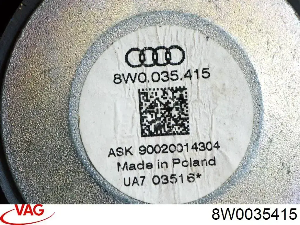 8W0035415 VAG Динамік передньої двері