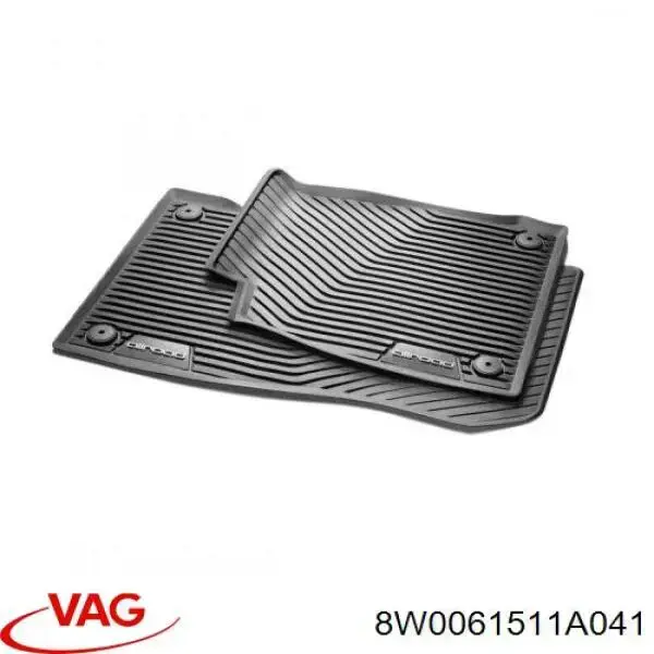 Килимок задній, комплект 2 шт. VAG 8W0061511A041 ціна, від 65.22 USD