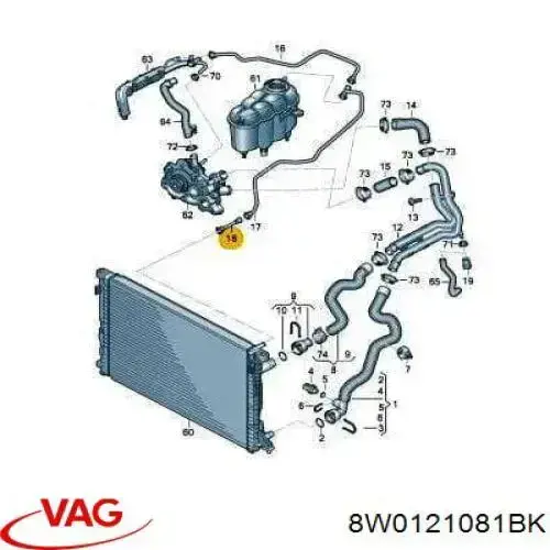 Фланець системи охолодження (трійник) AND 3J121028 ціна, від 7.43 USD