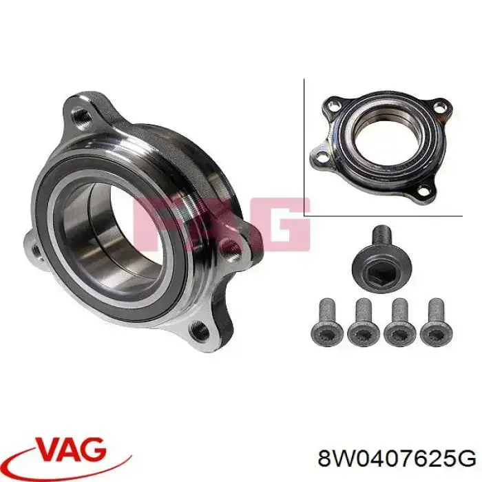 Купити 8W0407625G VAG Підшипник ступиці передньої