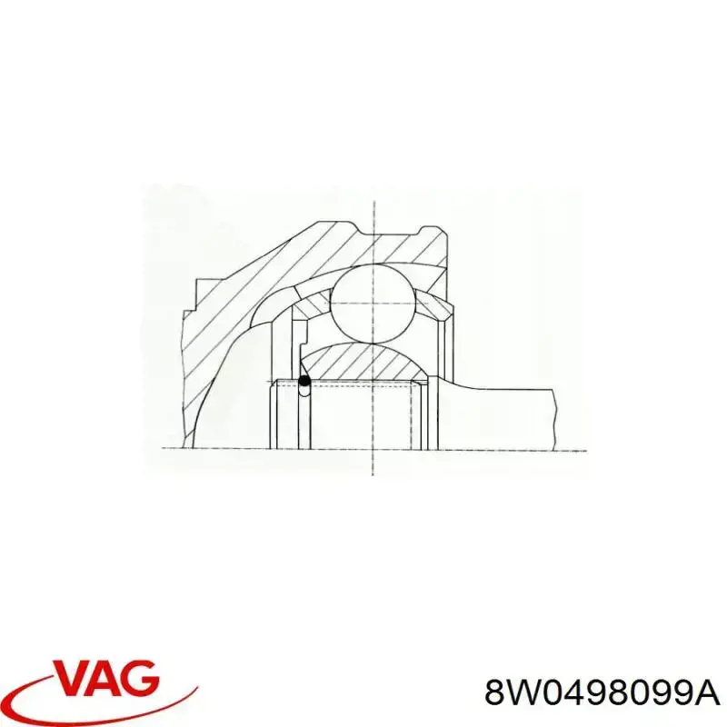 Купити 8W0498099A VAG Шарнір приводу зовнішній