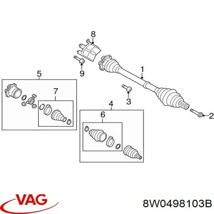  VAG 8W0498103B ціна, від 155.19 USD