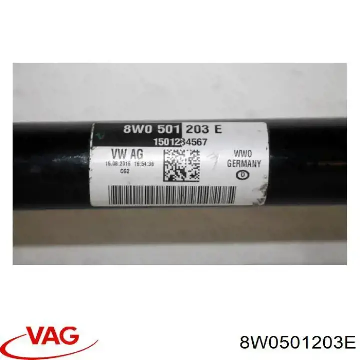 8W0501203E VAG Піввісь задня, ліва