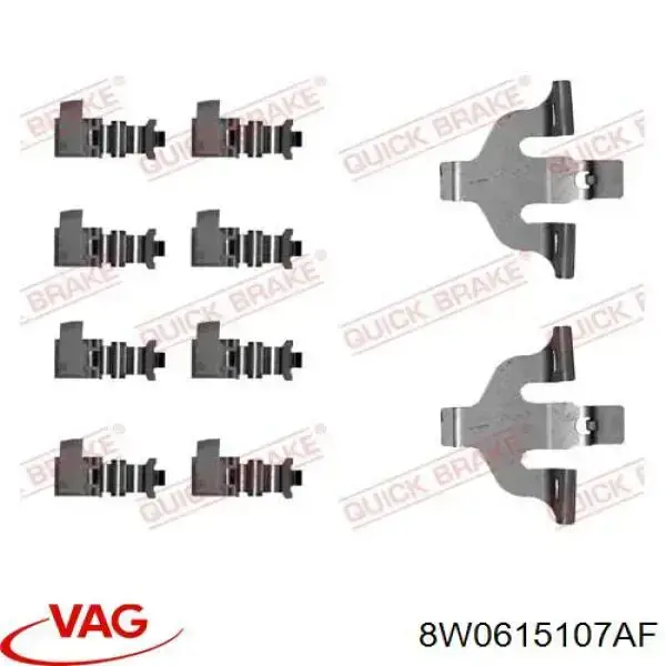 Супорт гальмівний передній лівий VAG 8W0615107AF ціна, від 911.93 USD