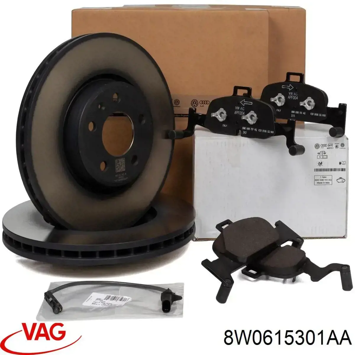 Диск переднього гальма VAG 8W0615301AA ціна, від 96.91 USD