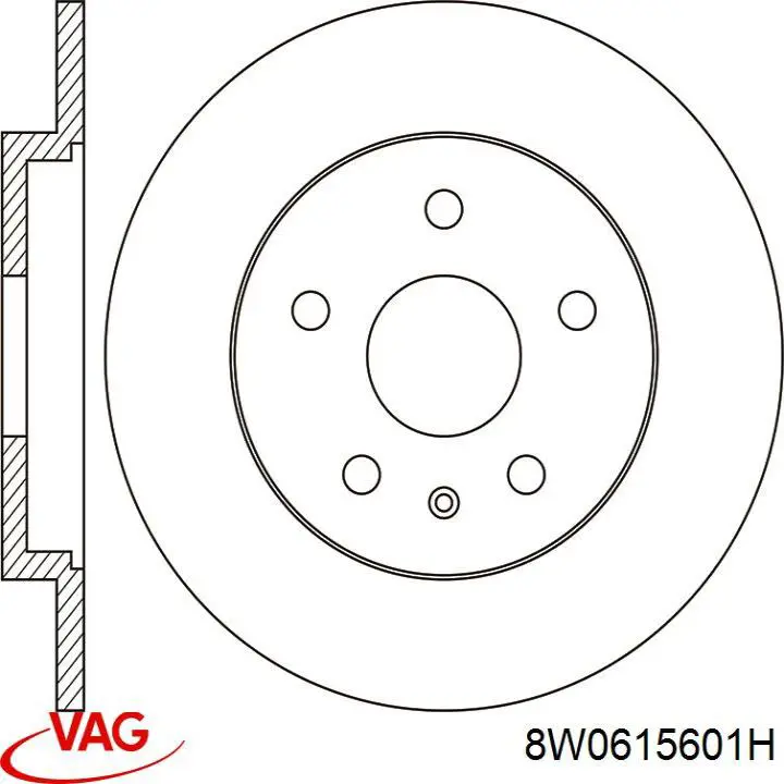 Диск гальмівний задній VAG 8W0615601H