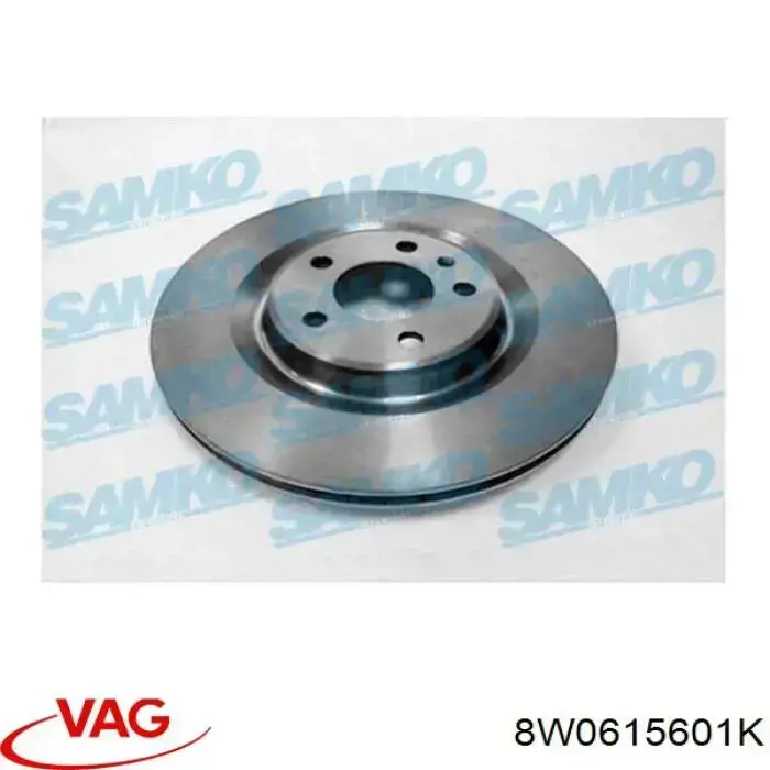 Купити 8W0615601K VAG Диск заднього гальма