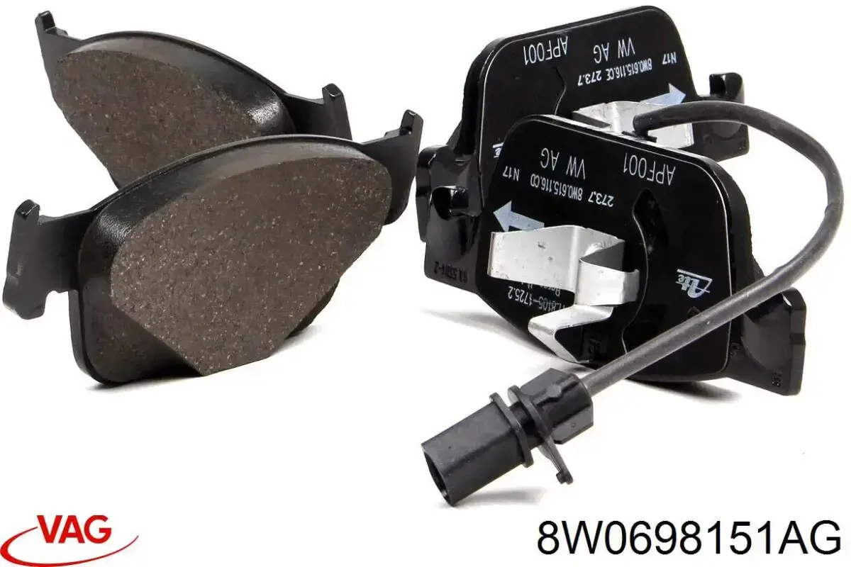 Гальмівні колодки VAG 8W0698151AG ціна, від 77.81 USD