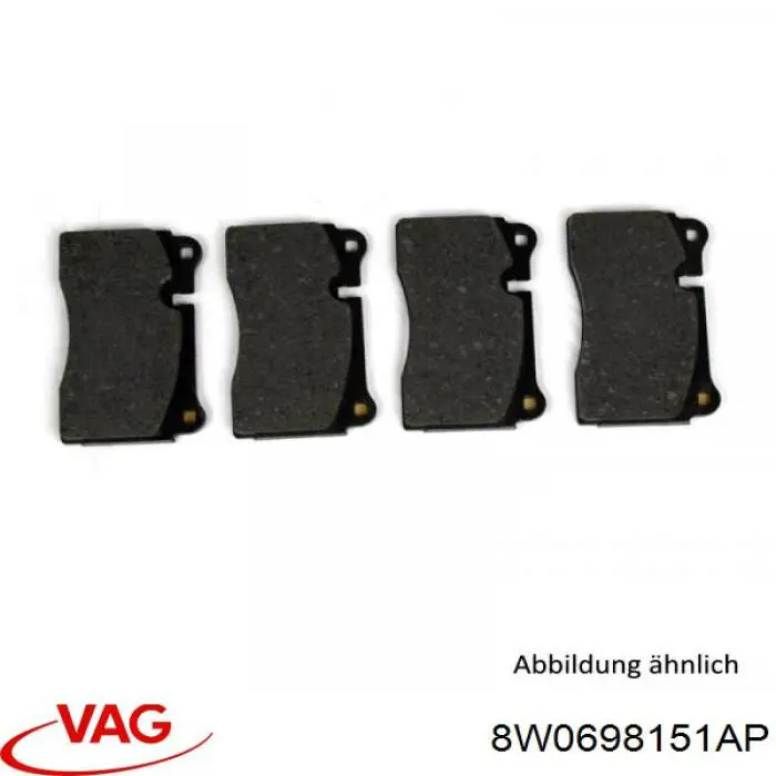 Гальмівні колодки VAG 8W0698151BF ціна, від 269.92 USD