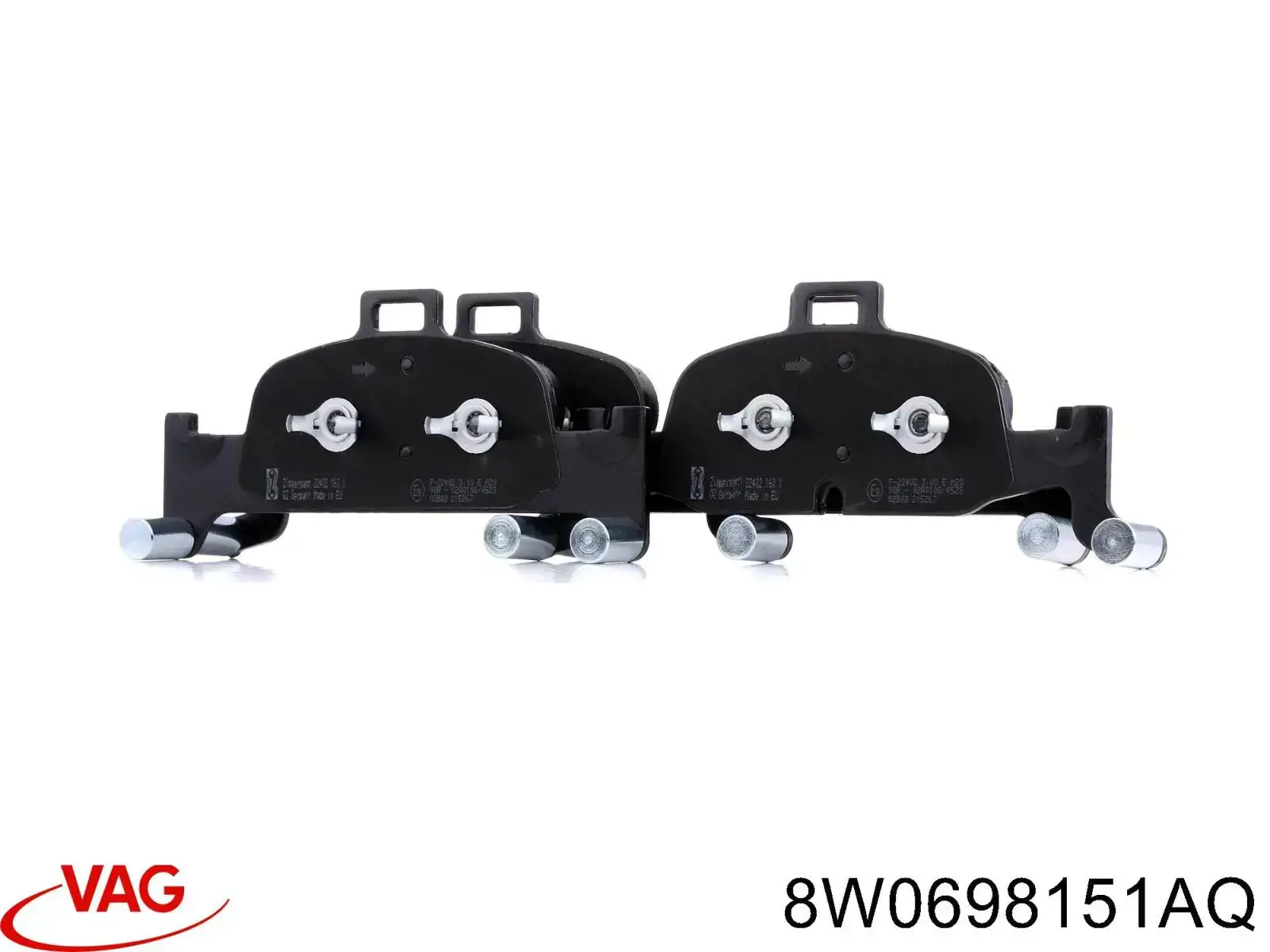 Купити 8W0698151AQ VAG Колодки гальмівні передні, дискові