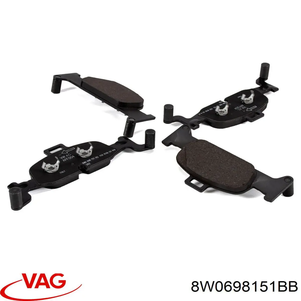 Купити 8W0698151BB VAG Колодки гальмівні передні, дискові