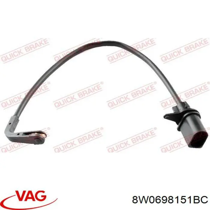 Колодки гальмівні передні, дискові 8W0698151BC VAG