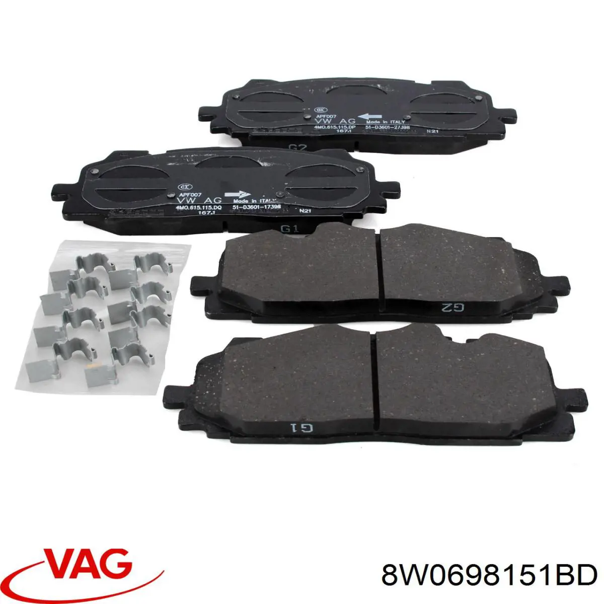 Гальмівні колодки VAG 8W0698151BD ціна, від 187.99 USD