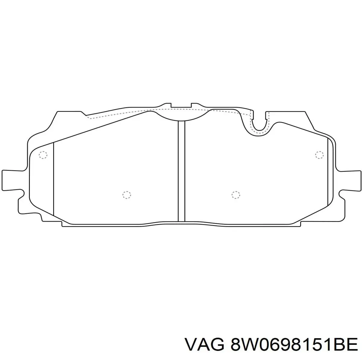 Колодки гальмівні передні, дискові 8W0698151BE VAG