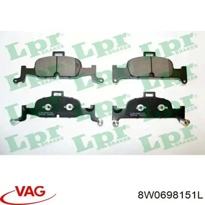 Передні тормозні колодки 8W0698151L VAG