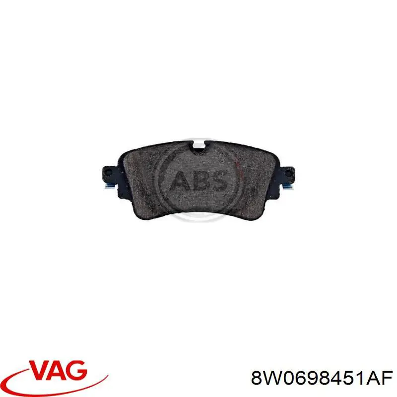 Купити 8W0698451AF VAG Задні колодки