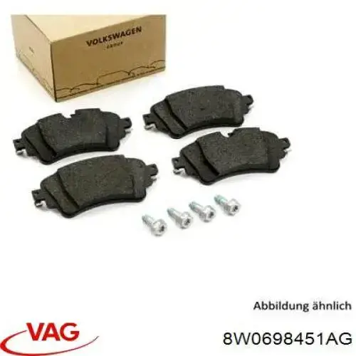 Купити 8W0698451AG VAG Задні колодки