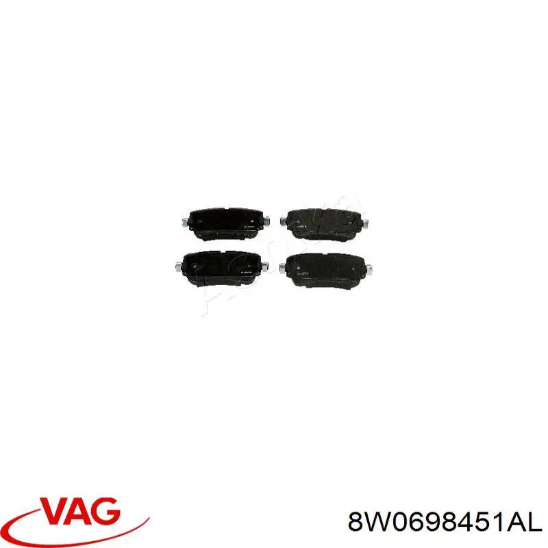 Задні гальмівні колодки VAG 8W0698451AL ціна, від 73.23 USD