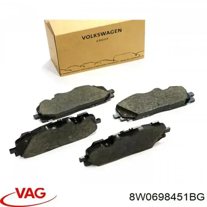 Задні гальмівні колодки VAG 8W0698451BG ціна, від 66.35 USD
