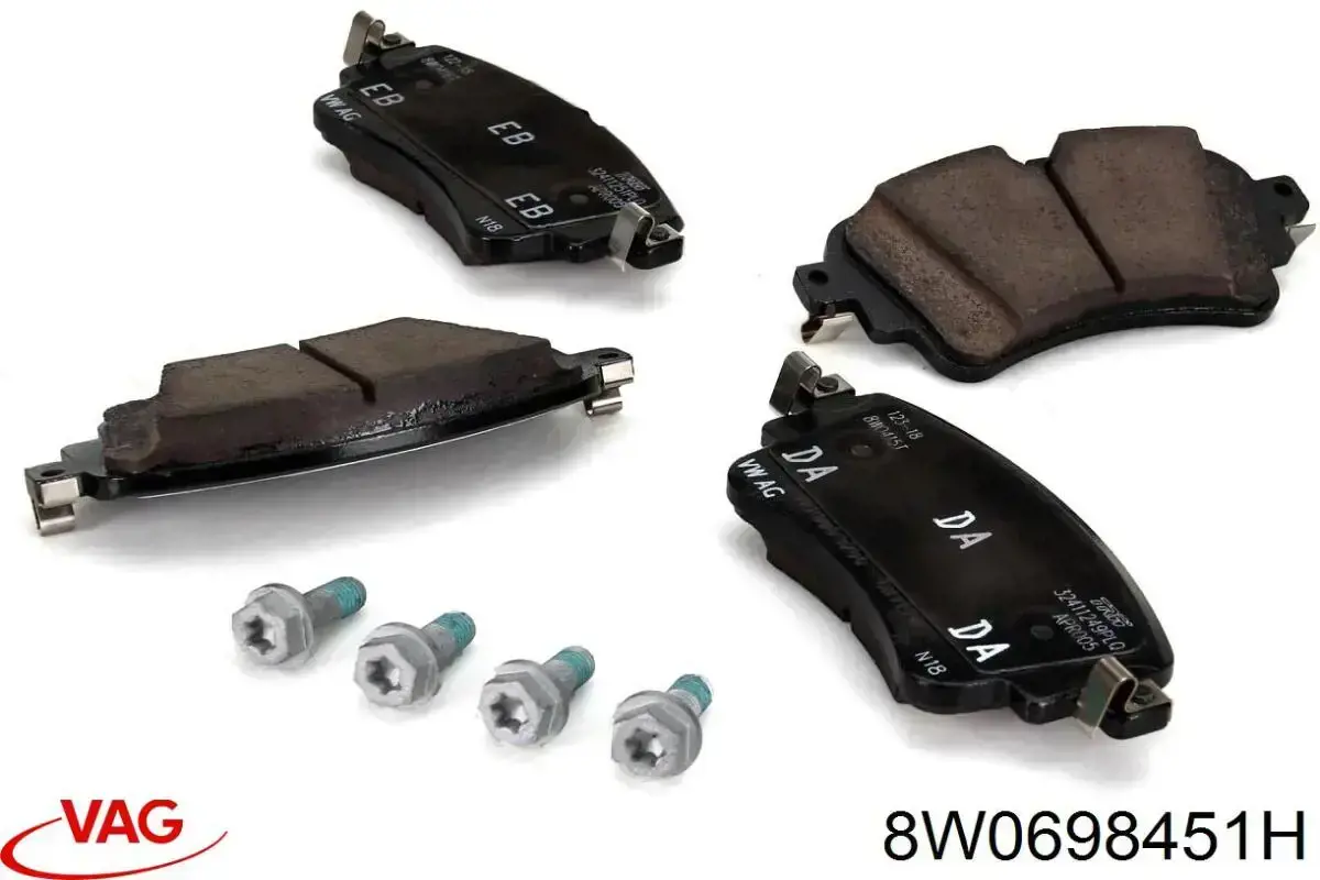 Задні гальмівні колодки 8W0698451H VAG