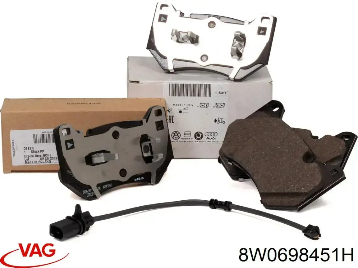 Задні дискові колодки VAG 8W0698451H