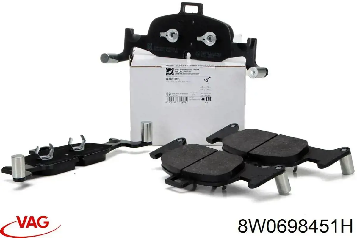 Задні гальмівні колодки VAG 8W0698451H ціна, від 65.32 USD