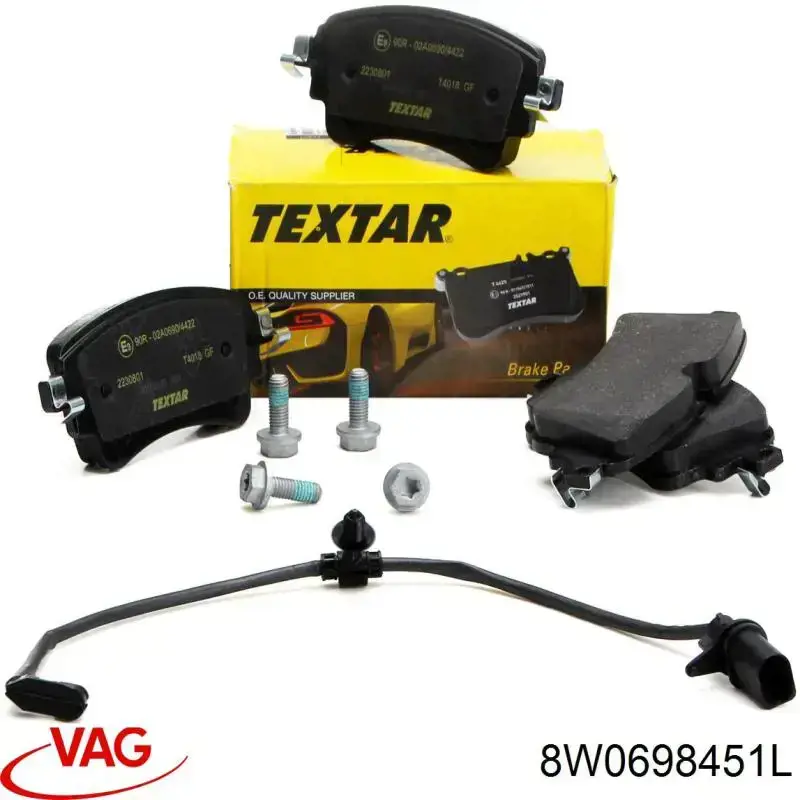 8W0698451L VAG Колодки гальмівні задні, дискові