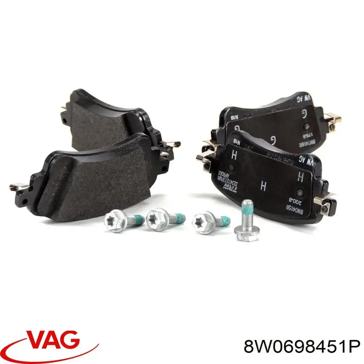 Задні гальмівні колодки VAG 8W0698451P ціна, від 55.93 USD