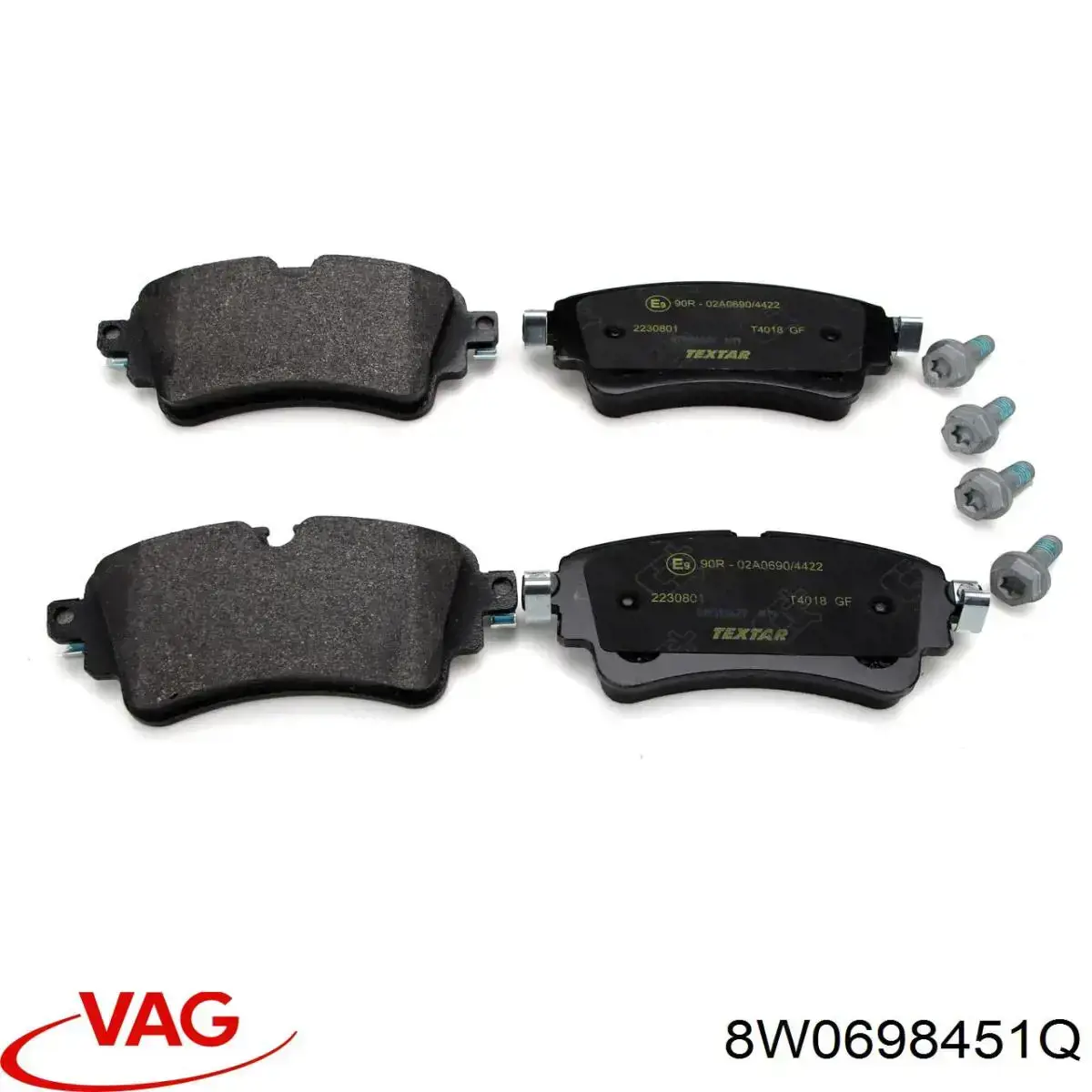 Задні гальмівні колодки 8W0698451Q VAG