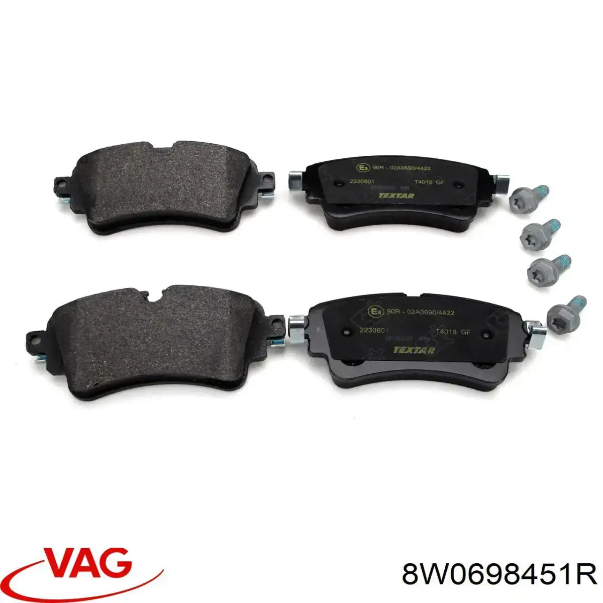 Задні гальмівні колодки VAG 8W0698451R ціна, від 65.72 USD