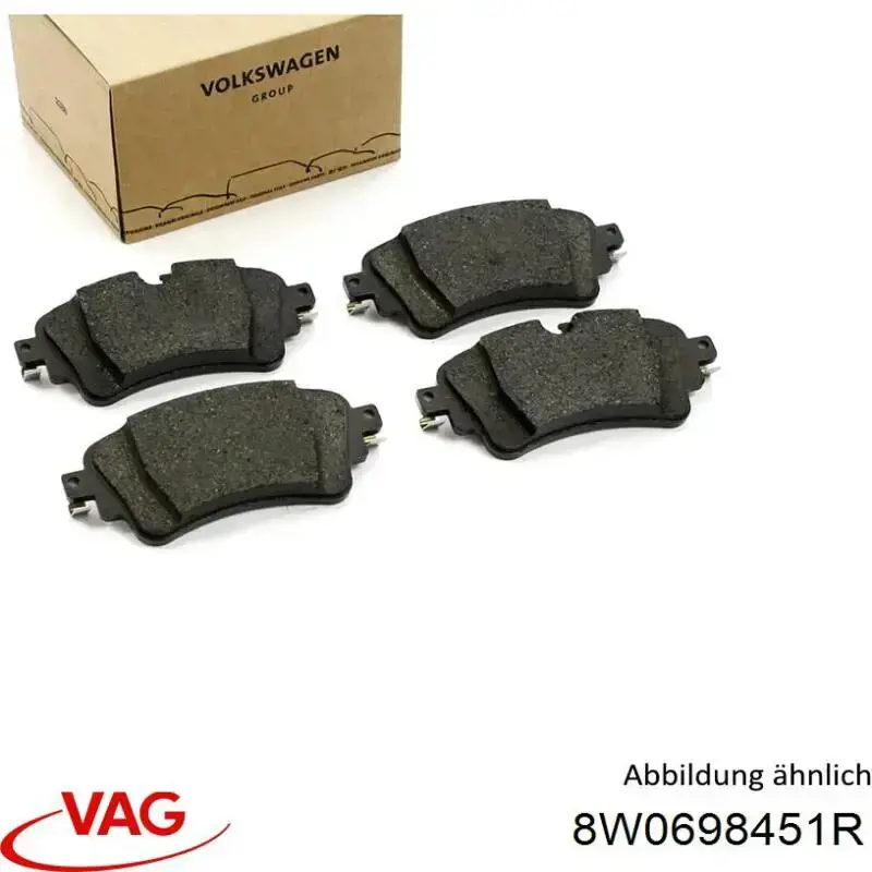 Колодки гальмові задні, дискові 8W0698451R VAG