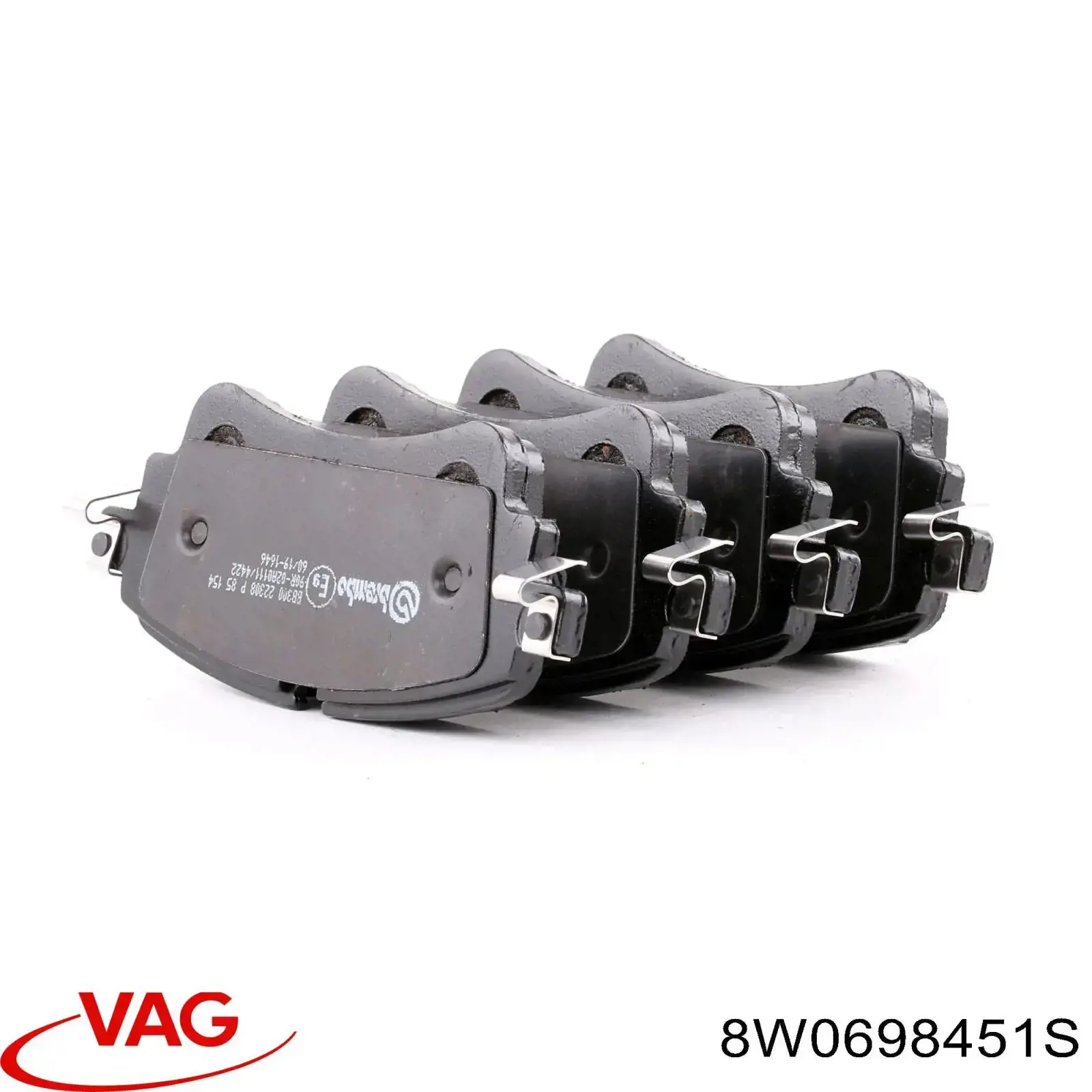 Задні гальмівні колодки VAG 8W0698451S ціна, від 63.34 USD