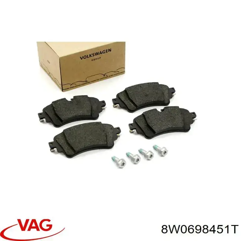 Колодки гальмові задні, дискові 8W0698451T VAG