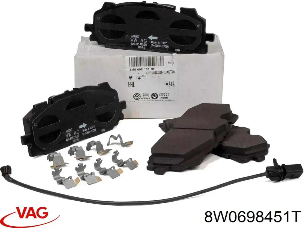 Задні дискові колодки VAG 8W0698451T