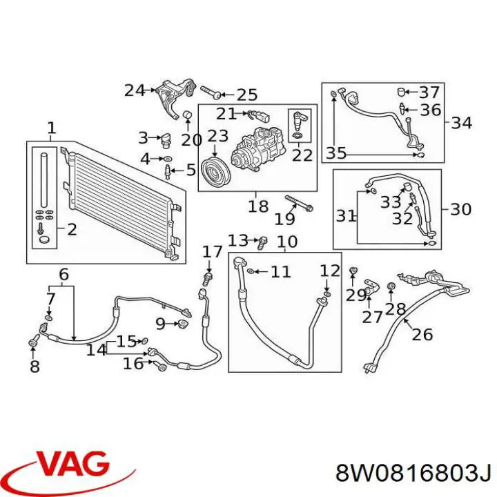 8W0816803J VAG компресор кондиціонера