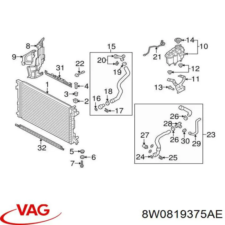  VAG 8W0819375AE ціна, від 12.67 USD