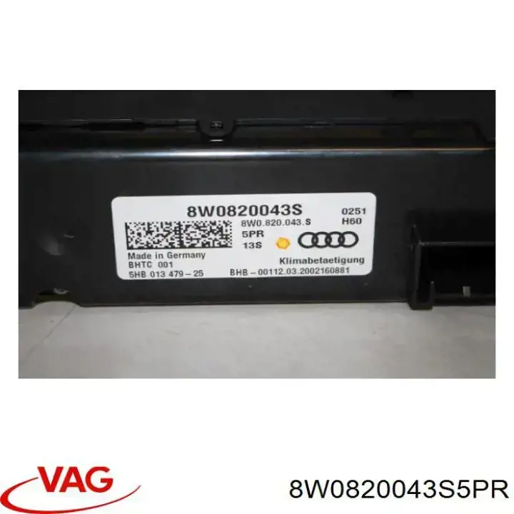 Купити 8W0820043S5PR VAG Блок управління пічкою