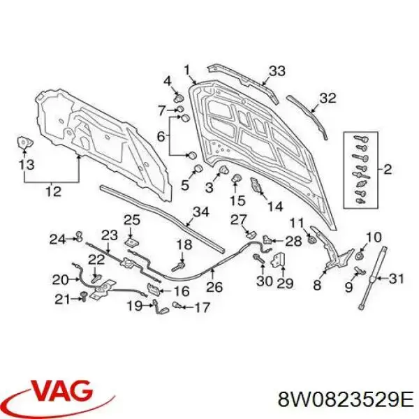 Купити PAD75004O Signeda Трос капота