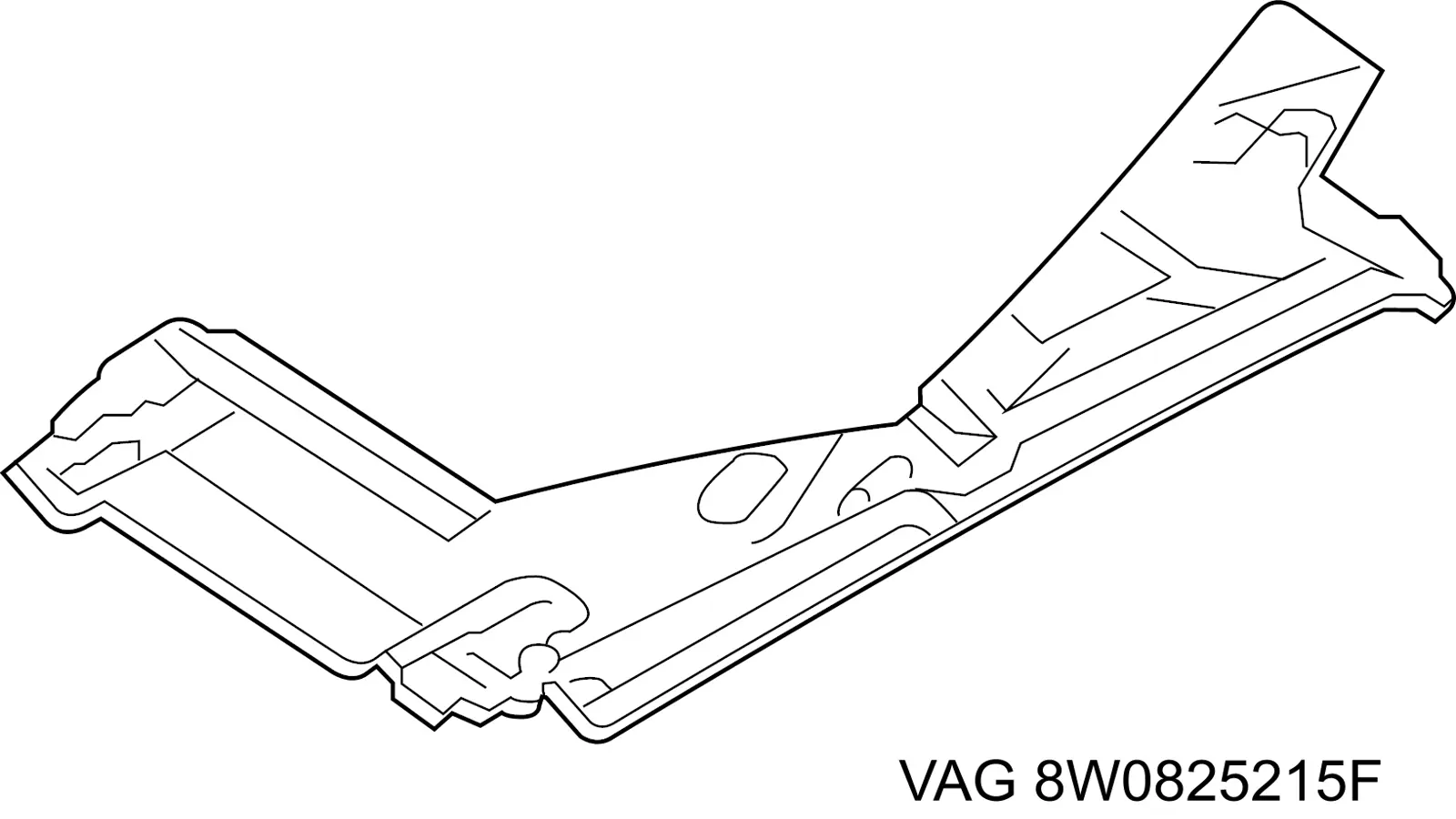 Купити 8W0825215F VAG Захист днища, задній лівий