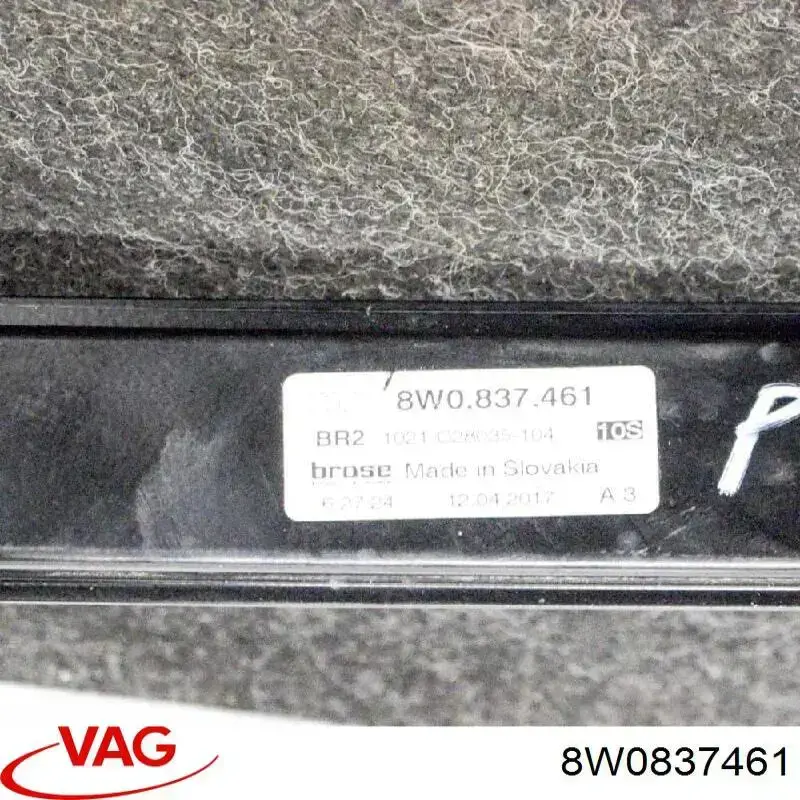 Купити 8W0837461 VAG Механізм стеклопідйомника водійських дверей