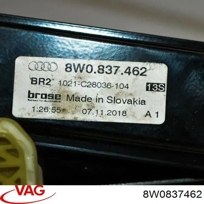 Купити 8W0837462 VAG Склопідйомник передньої правої двері